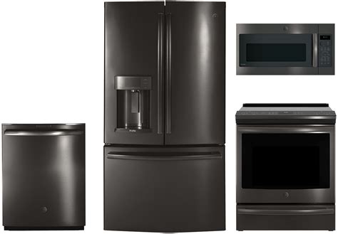 ge stainless steel appliances with dark cabinets|ge profile stainless steel appliances.